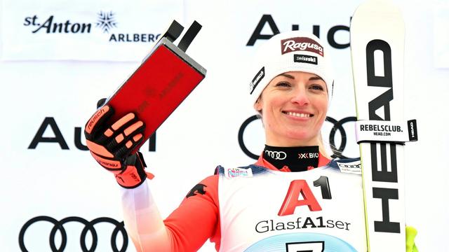 La Tessinoise a signé sa 36e victoire en Coupe du monde. [Keystone - Barbara Gindl]