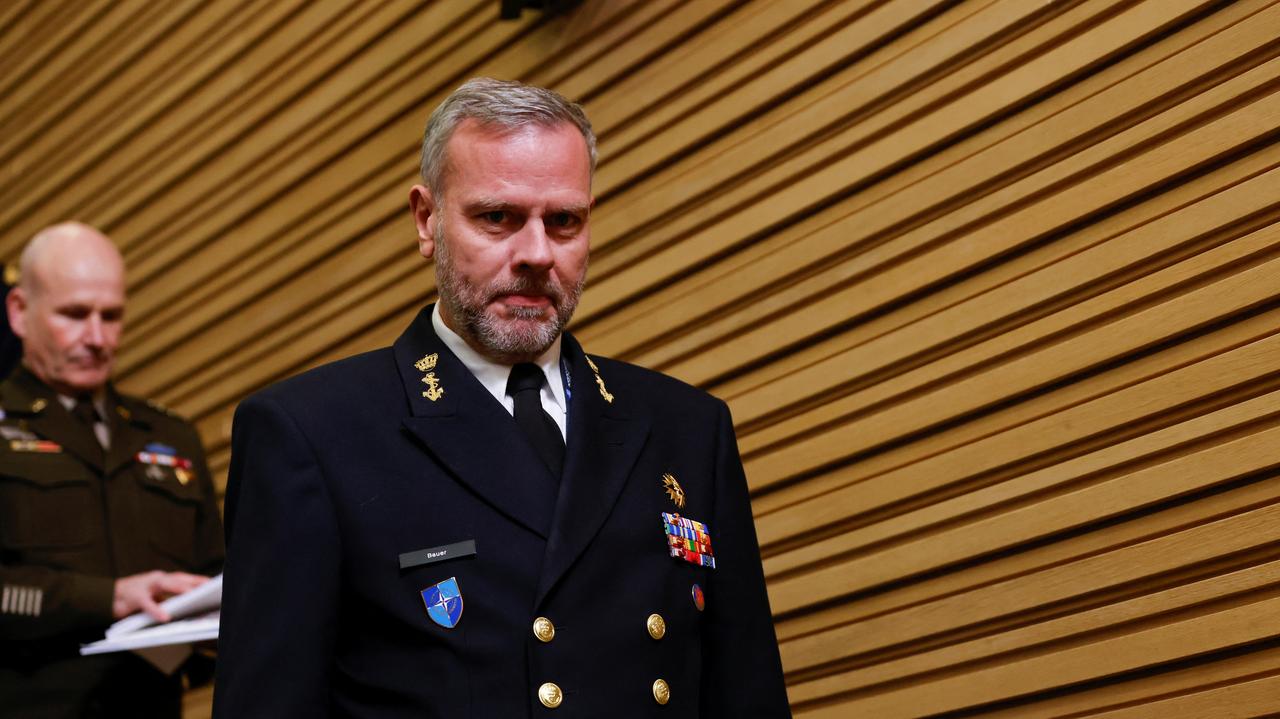 Le président du Comité militaire de l'Otan, l'amiral Rob Bauer. [reuters - Johanna Geron]