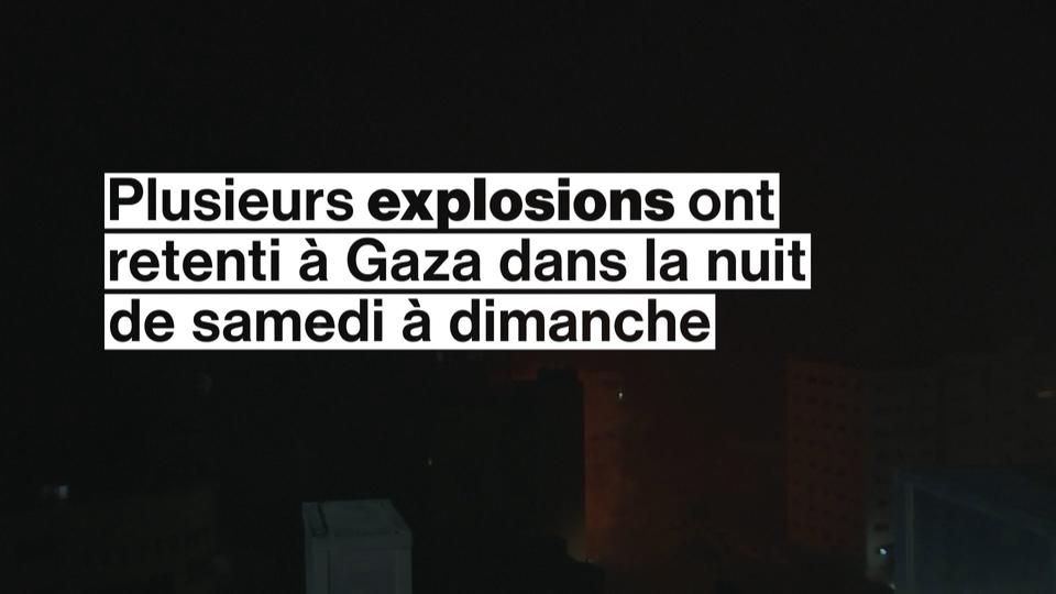 Plusieurs explosions ont retenti à Gaza dans la nuit de samedi à dimanche. [RTS]