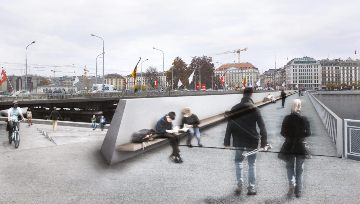 La future passerelle en image de synthèse. [DR - Pierre-Alain Dupraz Architectes]