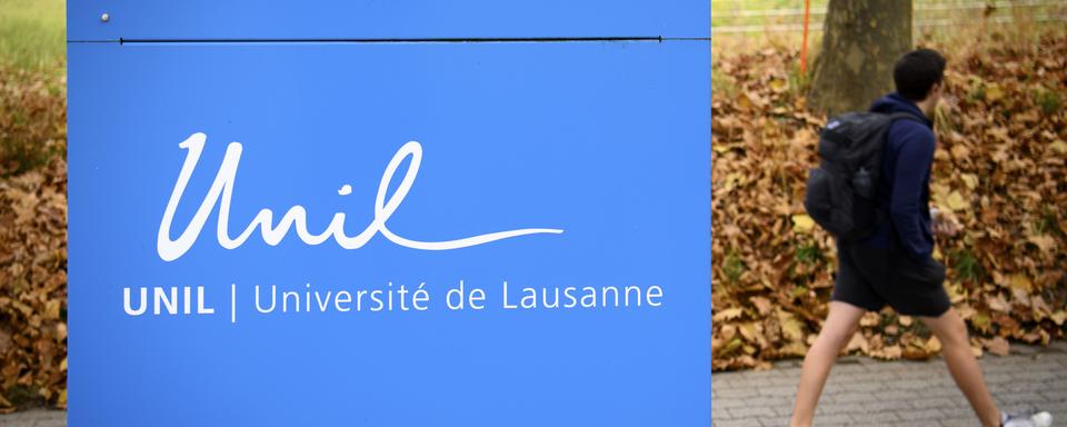 Le logo de l'Université de Lausanne. [Keystone - Laurent Gillieron]