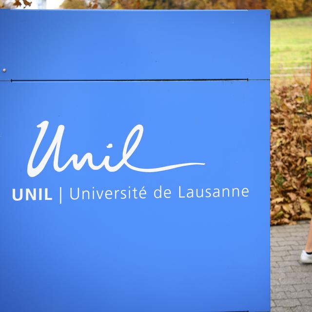 Le logo de l'Université de Lausanne. [Keystone - Laurent Gillieron]