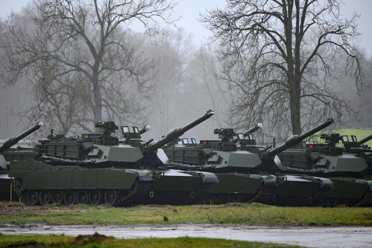 Washington va livrer 31 chars Abrams à l'Ukraine (image d'illustration). [Keystone - EPA/Jakub Kaczmarczyk]