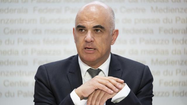 Alain Berset défend la loi Covid face à un virus "imprévisible" [KEYSTONE - Anthony Anex]