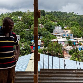 Le bidonville Talus 2, proche de Koungou City, devait être démoli en premier par l'opération Wuambushu. [AFP - Morgan Fache]