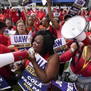 Le chef du syndicat américain UAW a annoncé dimanche une possible "amplification" de la grève. [Keystone]