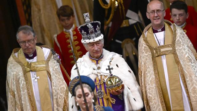 Le roi Charles III a été couronné à l'abbaye de Westminster à Londres. [KEYSTONE - GARETH CATTERMOLE]