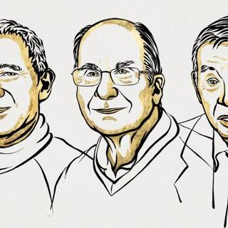 Les lauréats du Prix Nobel de chimie 2023, Moungi Bawendi, Louis Brus et Alexei Ekimov "pour la découverte et la synthèse des points quantiques". [The Royal Swedish Academy of Sciences - Johan Jarnestad]