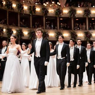 Ouverture du traditionnel Bal de l'opéra à Vienne, en février 2020.