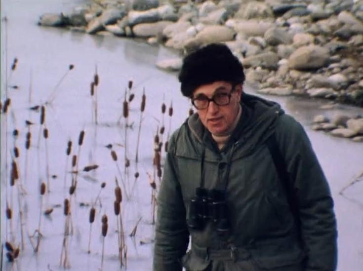 L'ornithologue genevois Paul Géroudet sur le terrain en 1977. [RTS]