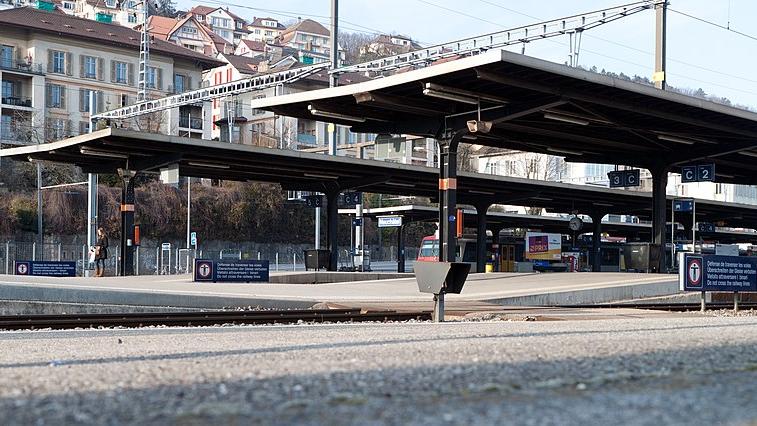 La circulation et le stationnement autour de la gare de Neuchâtel vont être modifiés suite à des travaux à partir du 11 avril. [Wikimedia Commons - Tom Page]