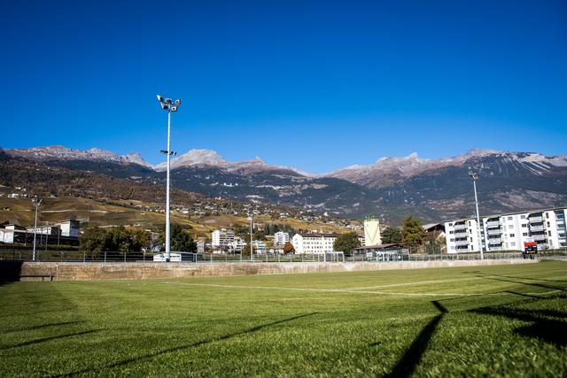 La future patinoire de Sierre doit être construite sur les terrains des Condémines. [Keystone - Jean-Christophe Bott]