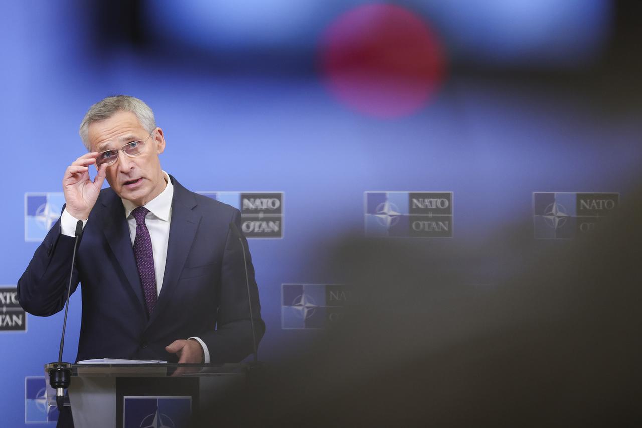 Le secrétaire général de l'Otan Jens Stoltenberg. [Keystone - AP Photo/Olivier Matthys]