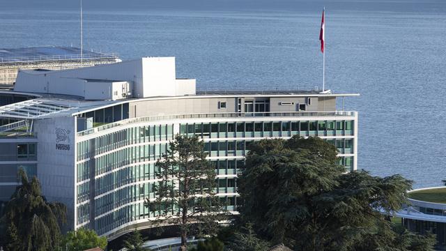 Vue sur le siège mondial de Nestlé à Vevey. [Keystone - Gaëtan Bally]