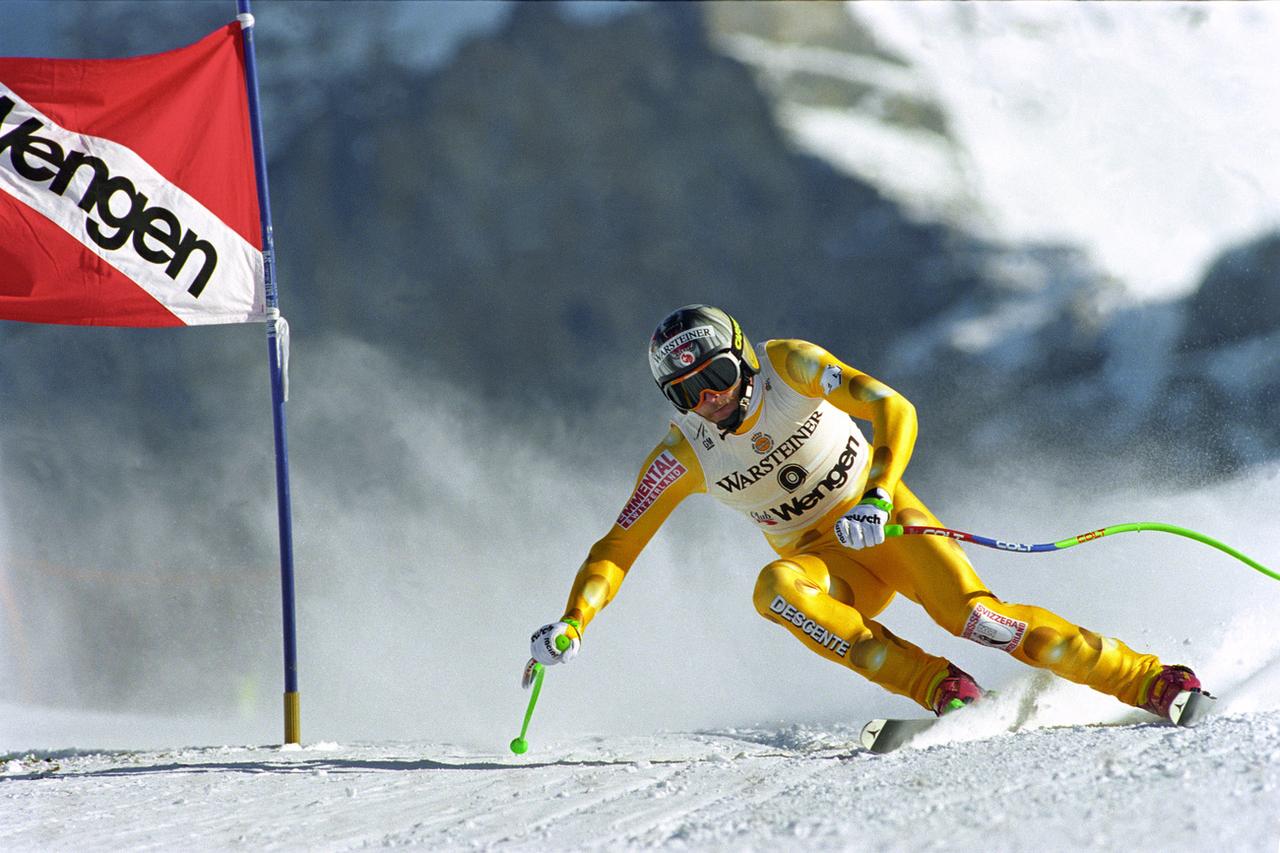 William Besse a gagné la mythique descente du Lauberhorn à Wengen du 22 janvier 1994. [KEYSTONE]