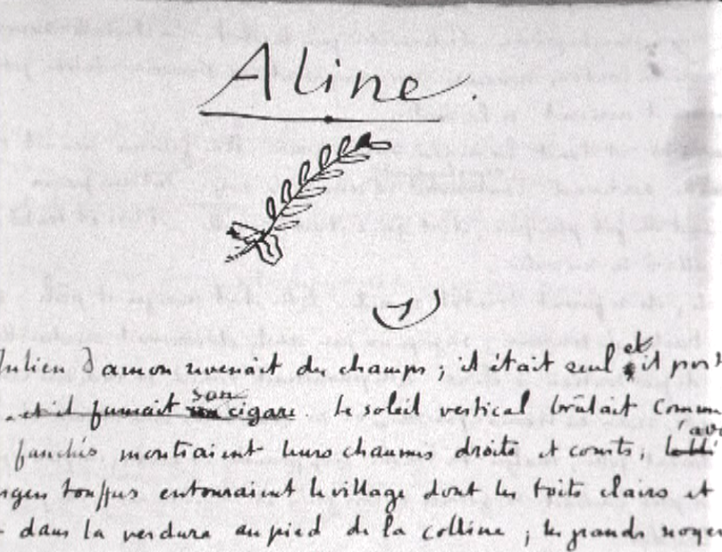 Manuscrit du roman Aline de Charles-Ferdinand Ramuz. [RTS]