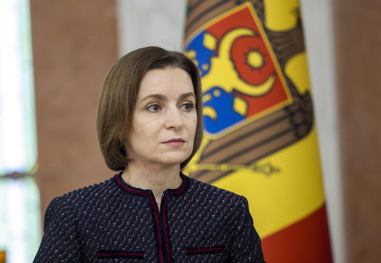 La présidente moldave Maia Sandu. [Keystone - EPA/Dumitru Doru]