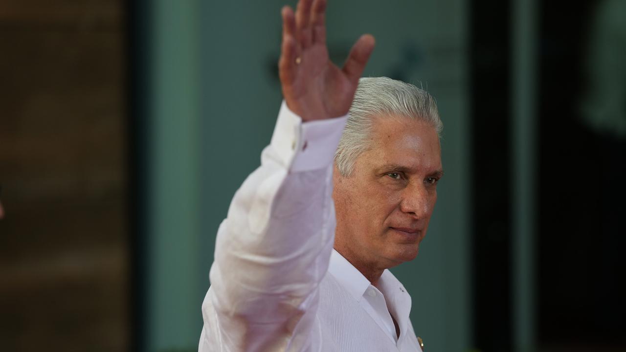 Le président cubain Miguel Diaz-Canel a été réélu à la tête de Cuba pour un second mandat. [Keystone - Ariana Cubillos / AP Photo]