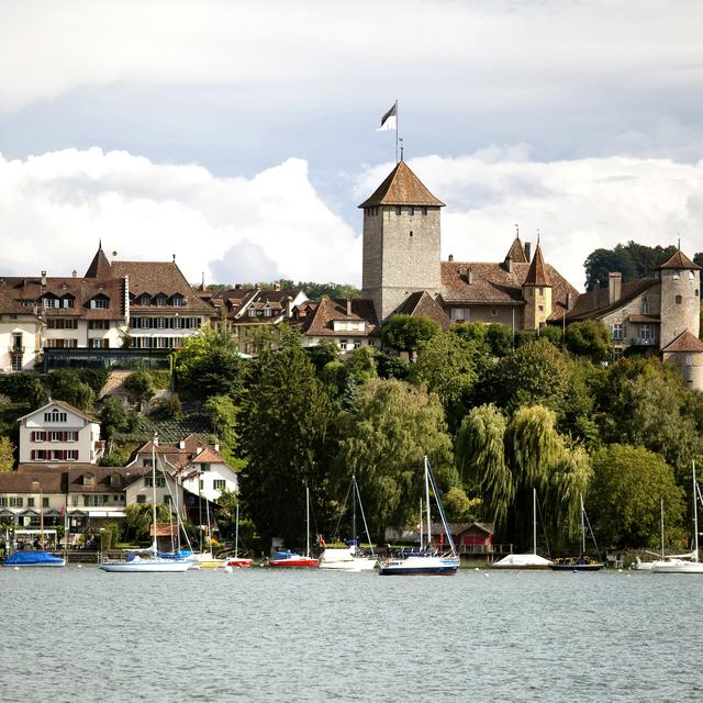 Le lac et la ville de Morat. [Aurimages via AFP - Philippe Roy]