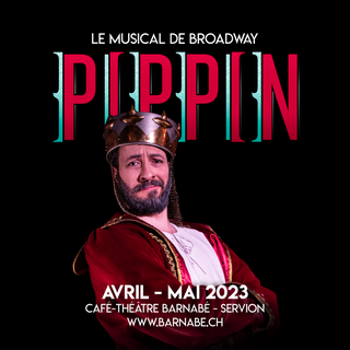 Blaise Bersinger en Charlemagne dans "Pippin" au café-théâtre Barnabé à Servion. [Barnabé]