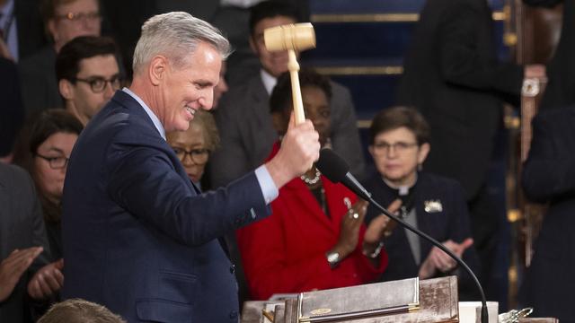 Le "speaker" du Congrès américain Kevin McCarthy réussit son premier test. [EPA - Michael Reynolds]