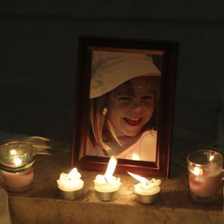 Une photographie à la mémoire de Madeleine "Maddie" McCann, disparue lors de vacances au Portugal en 2007 alors qu'elle n'avait que 3 ans. [AFP]