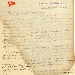 La lettre d’un passager du Titanic, écrite quatre jours avant le naufrage, bientôt vendue aux enchères. [AFP - Zorrilla Subastast]
