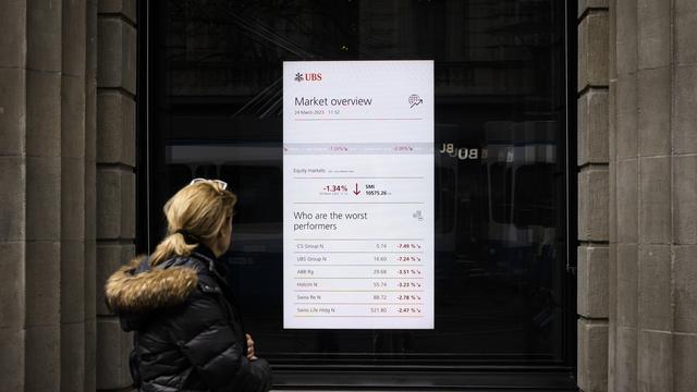 Les bourses européennes ont clôturé vendredi dans le rouge. En Suisse, seuls trois titres vedettes sont ressortis gagnants. [KEYSTONE - Ennio Leanza]