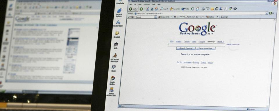 L'une des premières pages Google en 2004. [Keystone - AP Photo/Mary Altaffer]