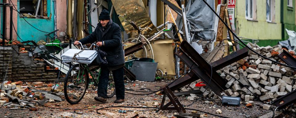 Bakhmout, ville du Donbass désertée par sa population. [AFP - DIMITAR DILKOFF]