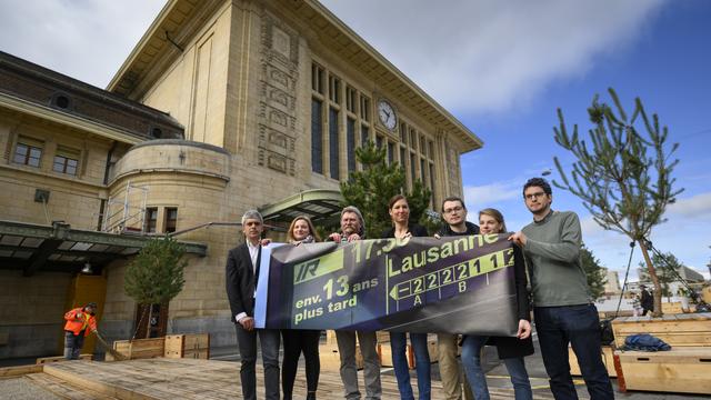 Retard de la gare de Lausanne: les partis demandent un geste des CFF et de l'OFT [Keystone - Laurent Gillieron]