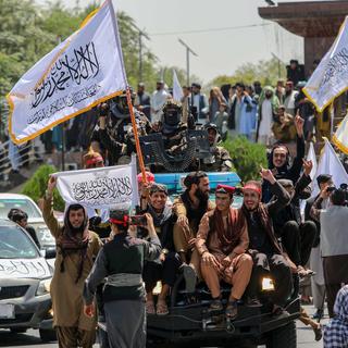 Deuxième anniversaire de la prise de pouvoir des Talibans en Afghanistan. [Keystone - EPA/Samiullah Popal]