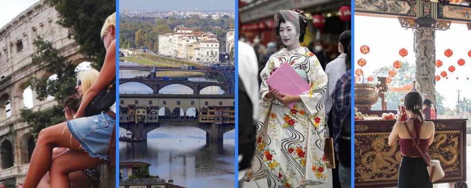 Graver le Colisée, rouler sur le Ponte Vecchio, attraper une robe de geisha: quand les touristes dérapent [Keystone]