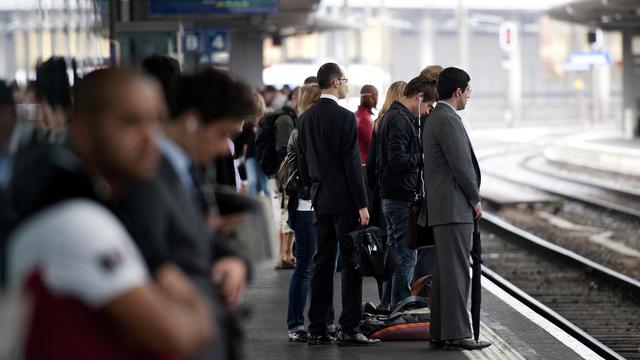 La ponctualité des trains a laissé à désirer en 2022 en Suisse romande. [Keystone - Dominic Favre]