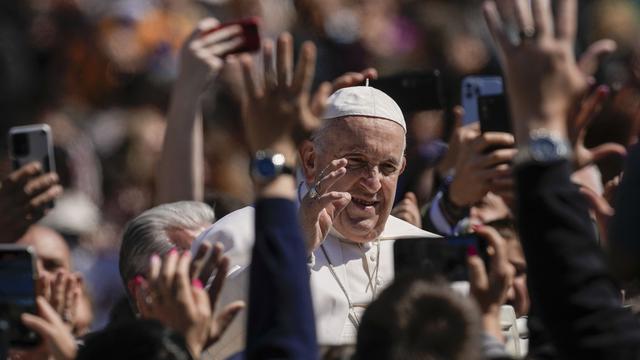 Le Pape François au Vatican pour célébrer la messe de Pâques. [AP Photo/Keystone - Alessandra Tarantino]