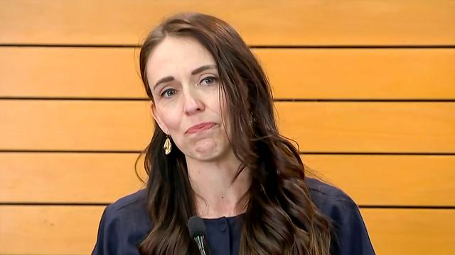 La première ministre néo-zélandaise Jacinda Ardern lors de l'annonce de sa prochaine démission, le 19 janvier 2023. [AFP - TVNZ]