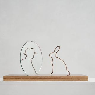 Markus Raetz, Hasenspiegel [Miroir de lapin], 1988. [ProLitteris, Zurich - SIK-ISEA, Zurich]