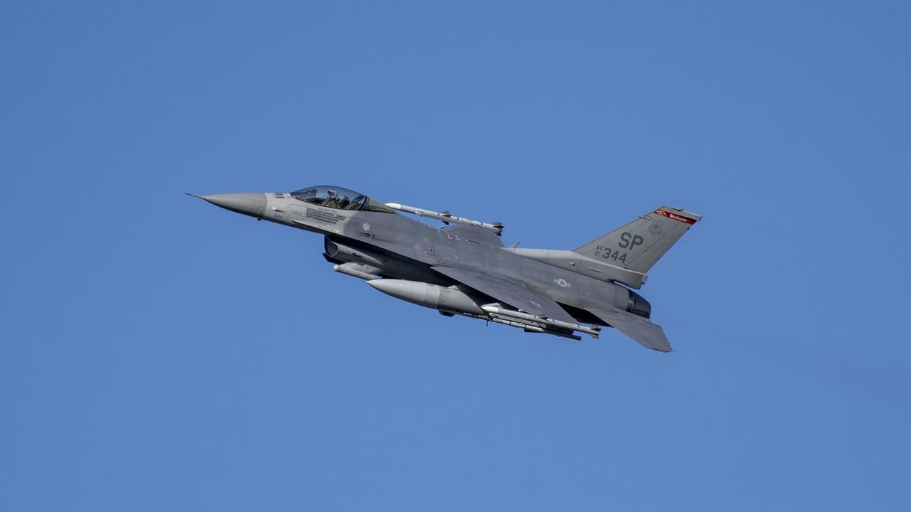 Un avion de combat F-16 américain (image d'illustration). [Keystone - Harald Tittel]