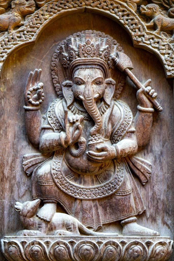 Représentation du dieu Ganesh, reconnaissable à sa tête d'éléphant. [afp - FRILET PATRICK / HEMIS.FR]