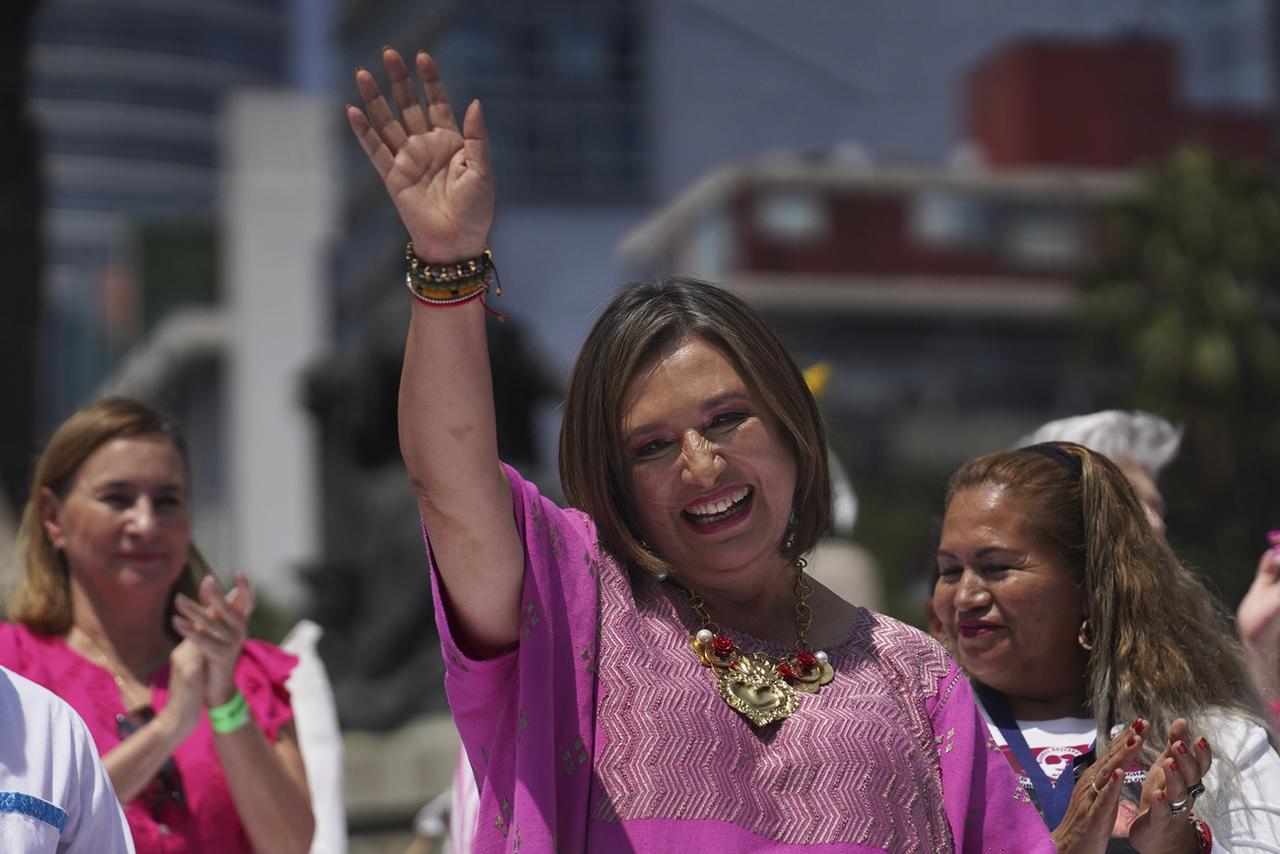 Xochitl Galvez, du Front de l'opposition, a été investie à la candidature de l'élection présidentielle mexicaine prévue en juin 2024. [Keystone - Marco Ugarte]