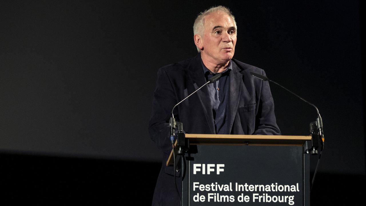 Pierre-Alain Clément lors d'une intervention au Festival international de Films de Fribourg, le 21 mars 2015. [Keystone - Thomas Hodel]