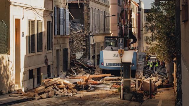 Les deux derniers habitants de l'immeuble effondré à Marseille ont été retrouvés morts. [EPA - Orianne Ciantar Olive]