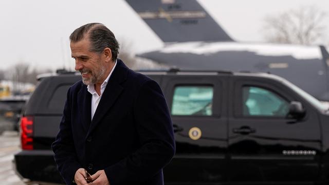 unter Biden walks to a vehicle after disembarking from Air Force One with his father, U.S. President Joe Biden, at Hancock Field Air National Guard Base in Syracuse, New York, U.S., February 4, 2023. REUTERS/Elizabeth Frantz [reuters - Elizabeth Frantz]