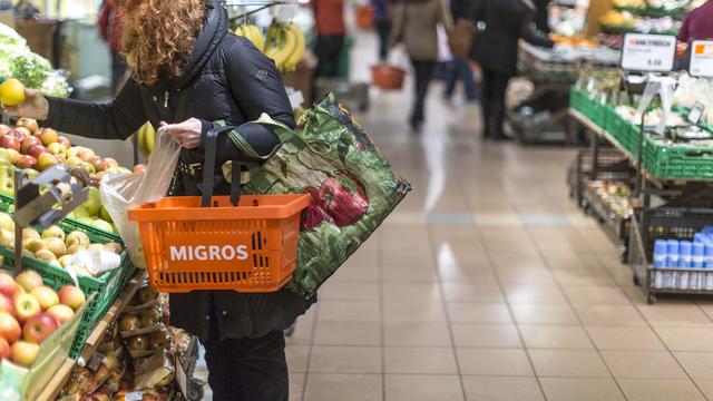 Un supermarché Migros. [Keystone - Gaetan Bally]