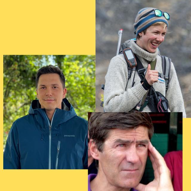Benoit Aymon, directeur du FIFAD, la jeune glaciologue Heidi Sevestre et Jérémie Moulin. [Alexey Seafarer/ libres de droits]