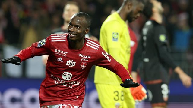 Kamory Doumbia est le deuxième joueur à mettre un quadruplé en une mi-temps de Ligue 1 en soixante ans. [AFP - Fred Tanneau]