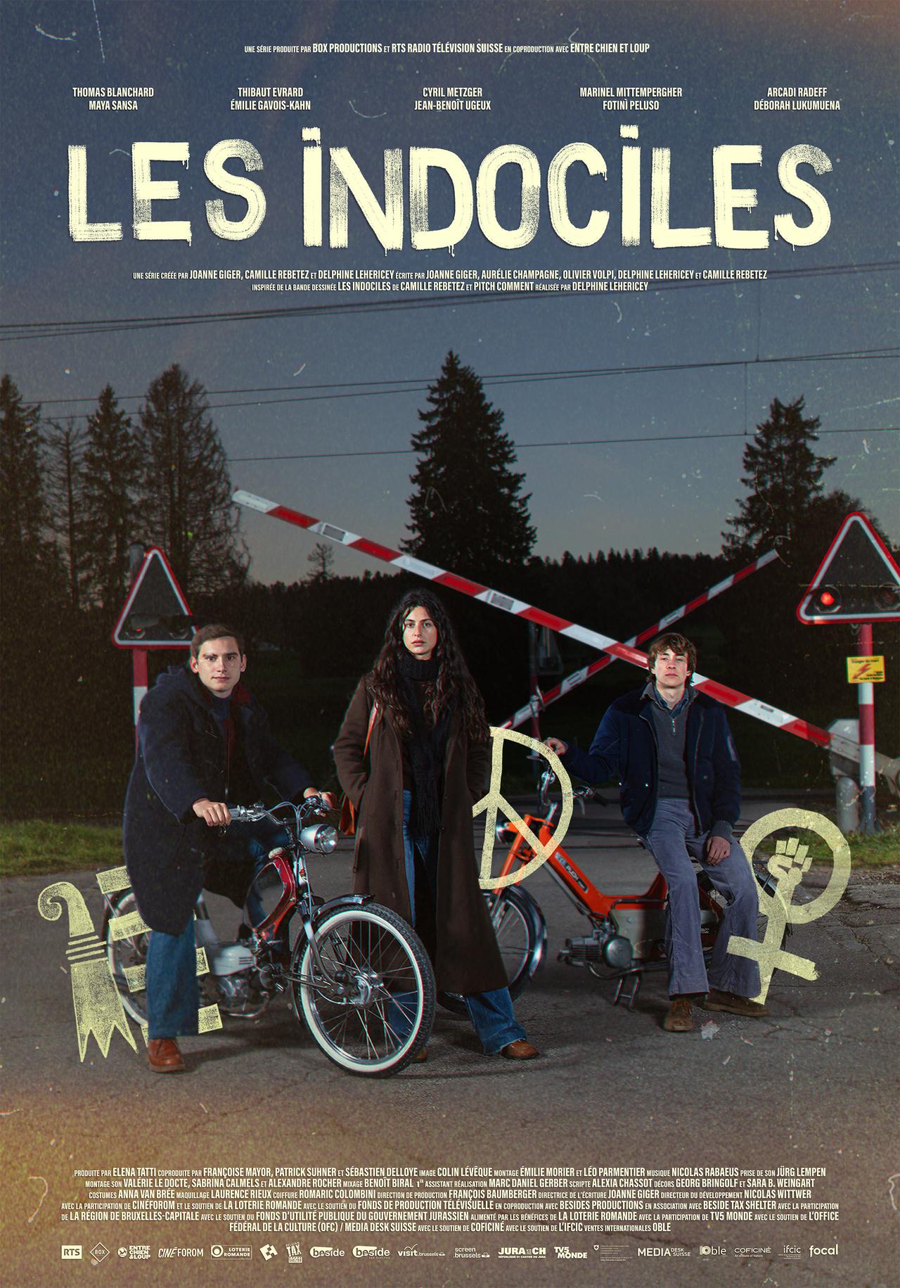 L'affiche de la série "Les Indociles" réalisée par Delphine Lehericey. [Box Productions / RTS - Jay Louvion]