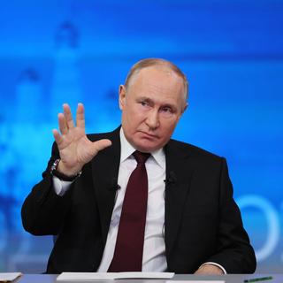 Vladimir Poutine s'en est pris au CIO jeudi. [Keystone - Mikhael Klimantyev]