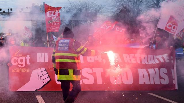 Les militants de la CGT bloquent le périphérique parisien, vendredi 17.03.2023. [AFP - Bertrand Guay]