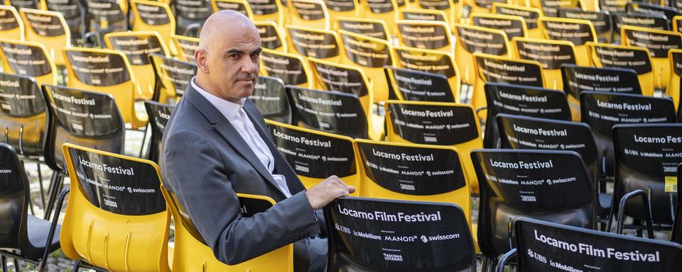 Alain Berset au Festival de Locarno le 4 août 2021. [Keystone - Urs Flueeler]